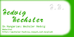 hedvig wechsler business card